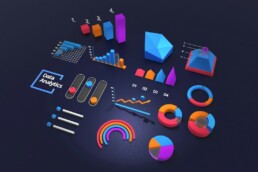 Dashboard con dati e grafici per l'analisi di strategie di marketing